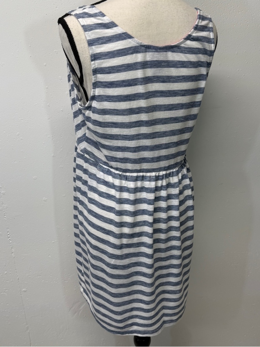 Striped Sleeveless Swing Tank tunic- Blue & White stripes maternity - Picture 3 of 9